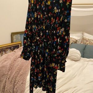 Kate Spade Floral Black Dress